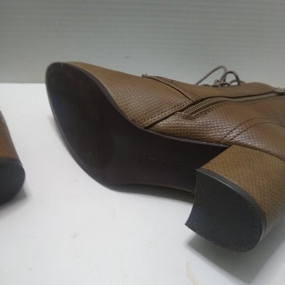 Women's Brown comfort view Boots with Zipper's Heels size 10m - Picture 5 of 9